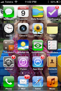 My iPhone home screen